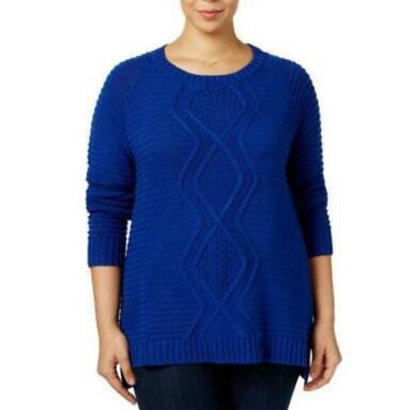NY Collection Cable Neck Sweater sz 1x - Picture 1 of 9
